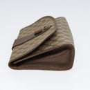 GUCCI GG Supreme Web Sherry Line Clutch Bag PVC Beige Rot 89 01 030 Auth 86403-3