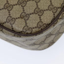 GUCCI GG Canvas Web Sherry Line Shoulder Bag PVC Beige Green Red Auth 86406-16