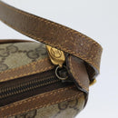 GUCCI GG Canvas Web Sherry Line Shoulder Bag PVC Beige Green Red Auth 86406-9