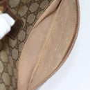 GUCCI GG Canvas Web Sherry Line Shoulder Bag PVC Beige Green Red Auth 86406-21