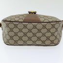 GUCCI GG Canvas Web Sherry Line Shoulder Bag PVC Beige Green Red Auth 86406-5
