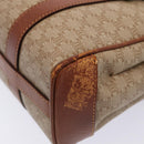 CELINE Macadam Canvas Hand Bag Beige Gold Auth 86426-8