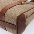 CELINE Macadam Canvas Hand Bag Beige Gold Auth 86426-16