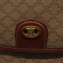 CELINE Macadam Canvas Hand Bag Beige Gold Auth 86426-18