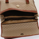 CELINE Macadam Canvas Hand Bag Beige Gold Auth 86426-19