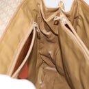 CELINE Macadam Canvas Hand Bag Beige Gold Auth 86426-21