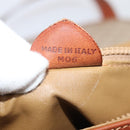 CELINE Macadam Canvas Hand Bag Beige Gold Auth 86426-12
