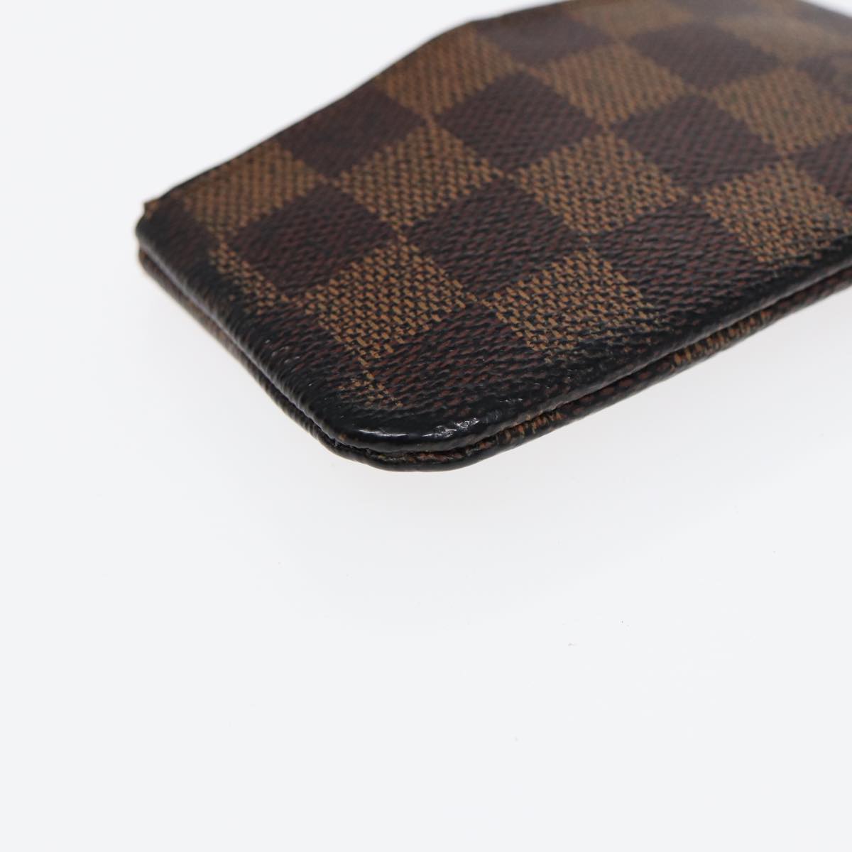 LOUIS VUITTON Damier Ebene Pochette Cles Coin Purse N62658 LV Auth 86459