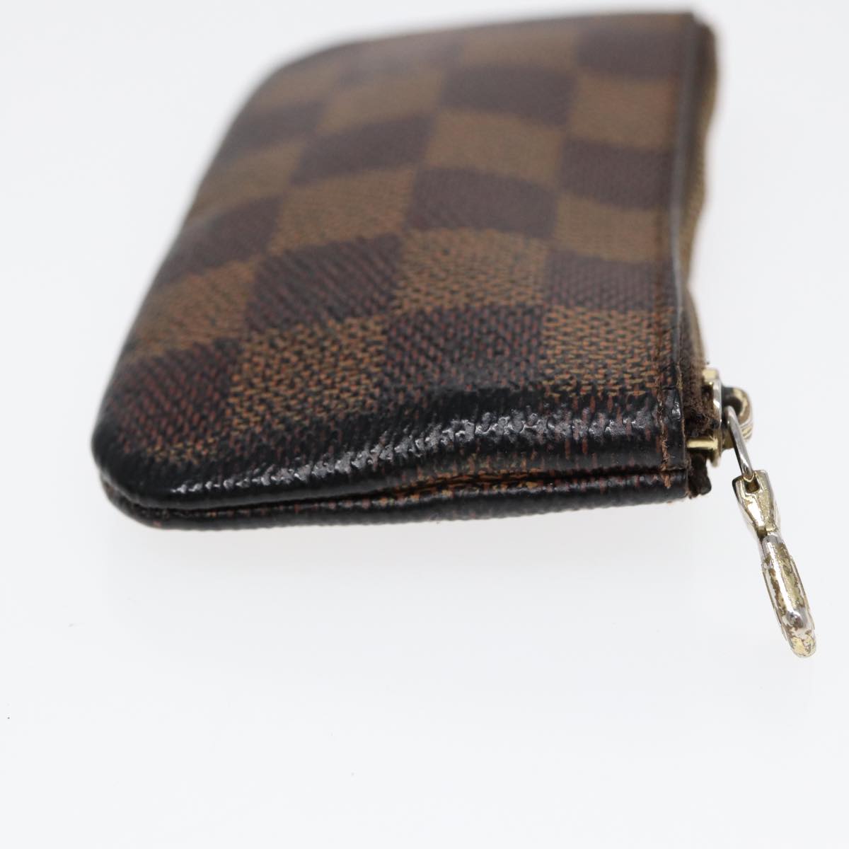 LOUIS VUITTON Damier Ebene Pochette Cles Coin Purse N62658 LV Auth 86459