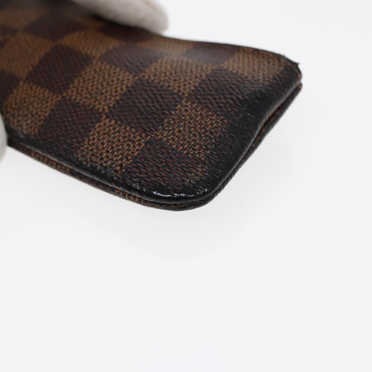 LOUIS VUITTON Damier Ebene Pochette Cles Coin Purse N62658 LV Auth 86459