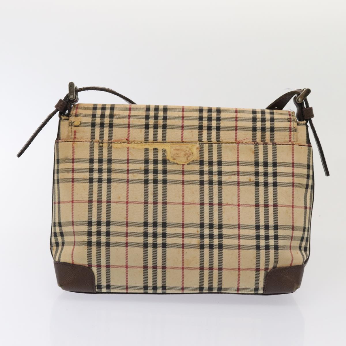 BURBERRY Nova Check Shoulder Bag Canvas 3Set Beige Brown Auth 86462