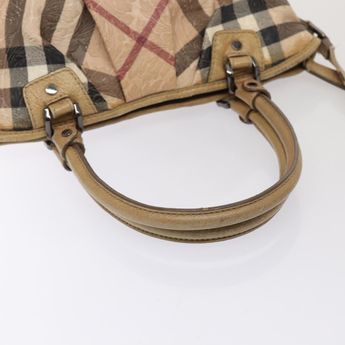 BURBERRY Nova Check Shoulder Bag Canvas 3Set Beige Brown Auth 86462