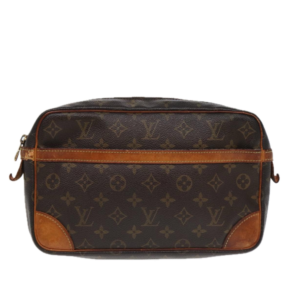 LOUIS VUITTON Monogram Compiegne 28 Clutch Bag M51845 LV Auth 86507