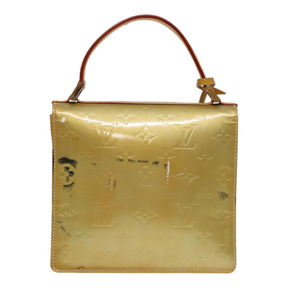 LOUIS VUITTON Monogram Vernis Spring Street Hand Bag Gris M91029 LV Auth 86516