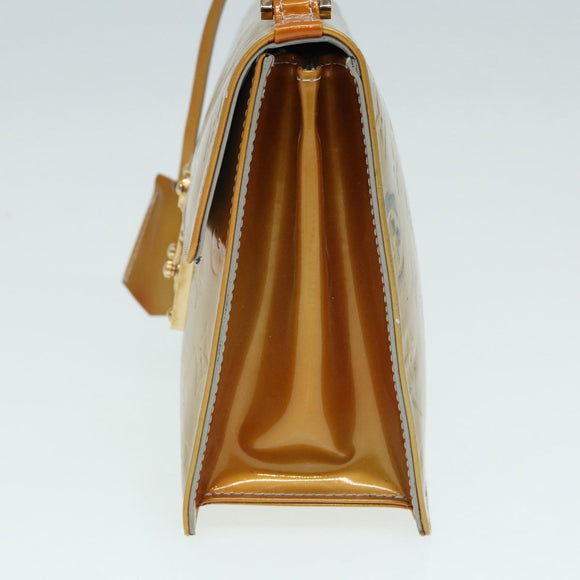 LOUIS VUITTON Monogram Vernis Spring Street Hand Bag Gris M91029 LV Auth 86516