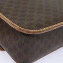 CELINE Macadam Canvas Shoulder Bag PVC Leather Brown Gold Auth 86522-15