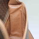 CELINE Macadam Canvas Shoulder Bag PVC Leather Brown Gold Auth 86522-19