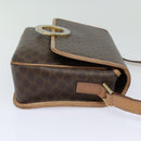 CELINE Macadam Canvas Shoulder Bag PVC Leather Brown Gold Auth 86522-3