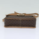 CELINE Macadam Canvas Shoulder Bag PVC Leather Brown Gold Auth 86522-5