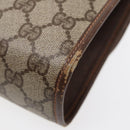 GUCCI GG Supreme Web Sherry Line Clutch Bag Brown 156 01 030 Auth 86523-15
