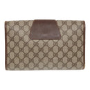 GUCCI GG Supreme Web Sherry Line Clutch Bag Brown 156 01 030 Auth 86523-2