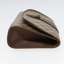 GUCCI GG Supreme Web Sherry Line Clutch Bag Brown 156 01 030 Auth 86523-3