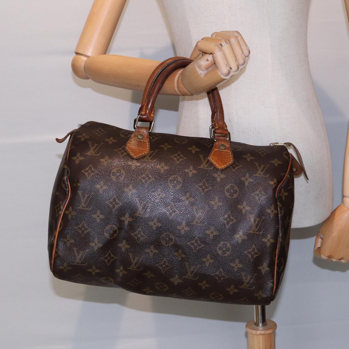 LOUIS VUITTON Monogram Speedy 30 Hand Bag M41526 LV Auth 86573