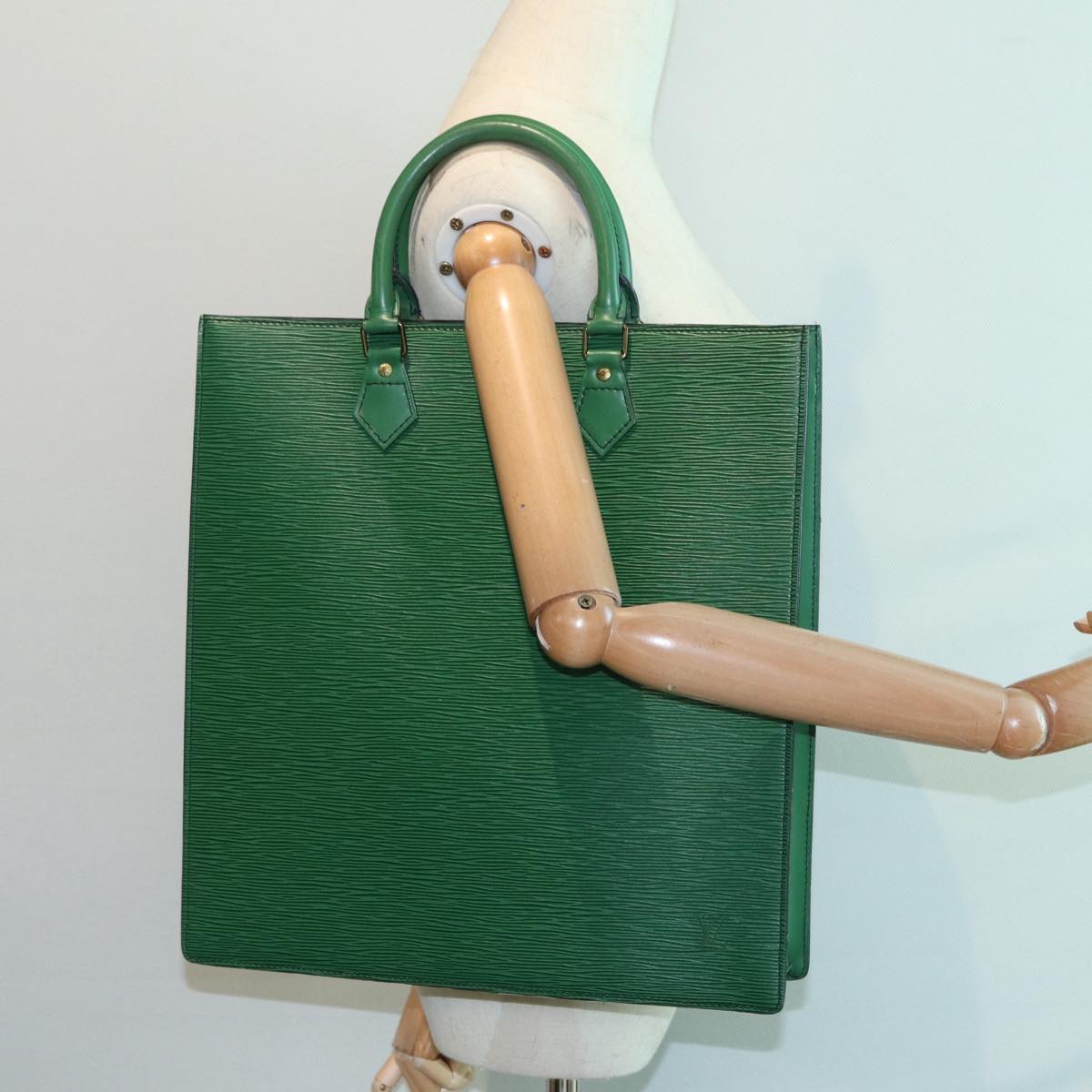 LOUIS VUITTON Epi Sac Plat Hand Bag Green M59084 LV Auth 86577