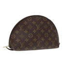 LOUIS VUITTON Monogram Trousse Demi Ronde Cosmetic Pouch M47520 LV Auth 86597-1