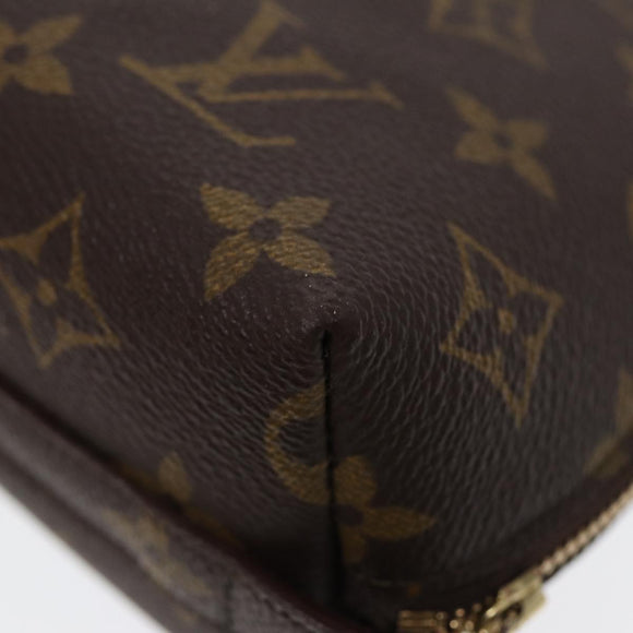LOUIS VUITTON Monogram Trousse Demi Ronde Cosmetic Pouch M47520 LV Auth 86597