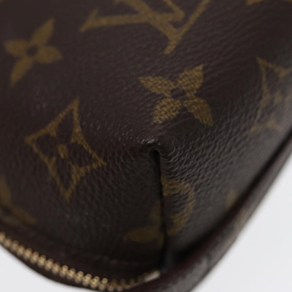 LOUIS VUITTON Monogram Trousse Demi Ronde Cosmetic Pouch M47520 LV Auth 86597