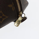 LOUIS VUITTON Monogram Trousse Demi Ronde Cosmetic Pouch M47520 LV Auth 86597-9