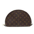 LOUIS VUITTON Monogram Trousse Demi Ronde Cosmetic Pouch M47520 LV Auth 86597-13