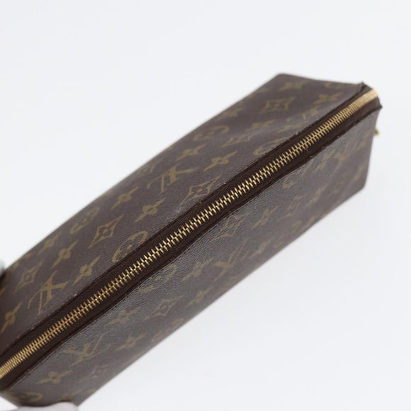 LOUIS VUITTON Monogram Trousse Demi Ronde Cosmetic Pouch M47520 LV Auth 86597