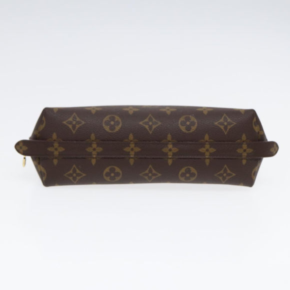LOUIS VUITTON Monogram Trousse Demi Ronde Cosmetic Pouch M47520 LV Auth 86597