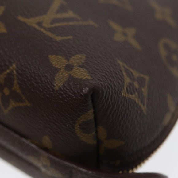 LOUIS VUITTON Monogram Trousse Demi Ronde Cosmetische Etui M47520 LV Auth 86597