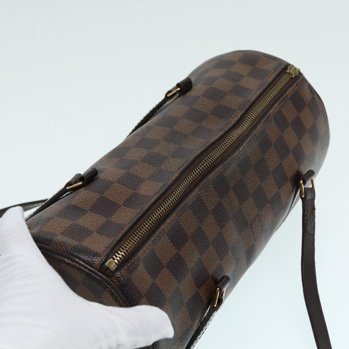 LOUIS VUITTON Damier Ebene Papillon 30 Hand Bag N51303 LV Auth 86598