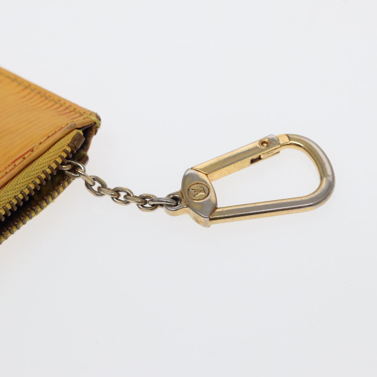 LOUIS VUITTON Epi Pochette Cles Coin Purse Yellow M63809 LV Auth 86604