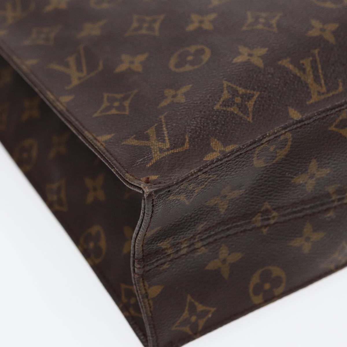 LOUIS VUITTON Monogram Sac Plat Hand Bag M51140 LV Auth 86605