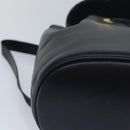 Salvatore Ferragamo Backpack Leather Black Gold Auth 86612-15