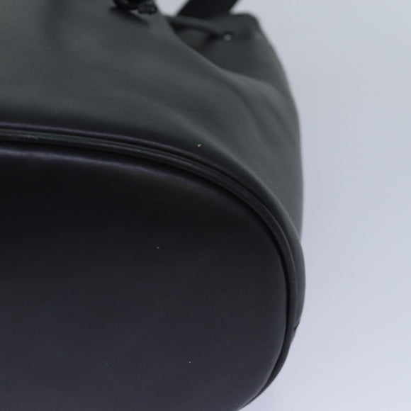 Salvatore Ferragamo Rucksack Leder Schwarz Gold Auth 86612