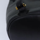 Salvatore Ferragamo Backpack Leather Black Gold Auth 86612-17