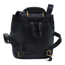 Salvatore Ferragamo Backpack Leather Black Gold Auth 86612-2