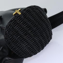 Salvatore Ferragamo Backpack Leather Black Gold Auth 86612-6