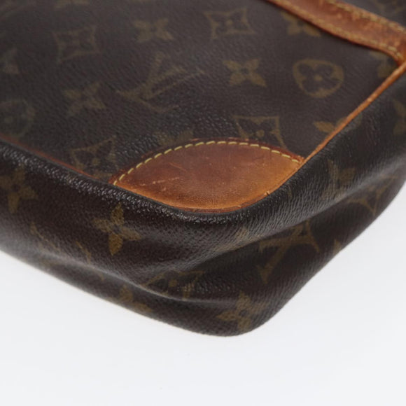 LOUIS VUITTON Monogram Compiegne 28 Clutch Bag M51845 LV Auth 86622