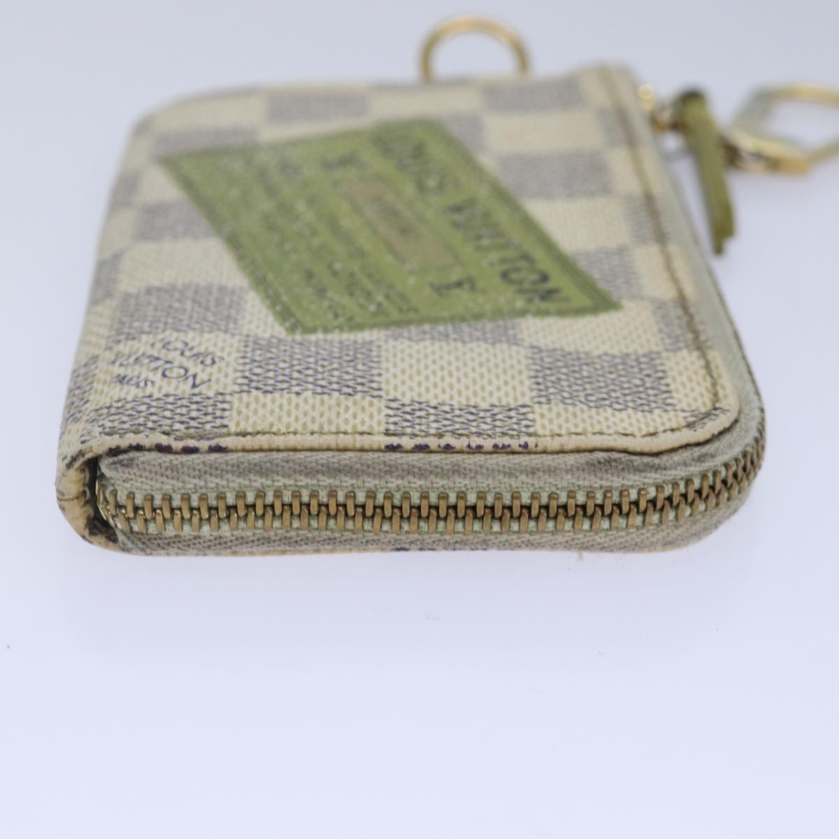 LOUIS VUITTON Damier Azur Pochette Cles Compli Coin Purse N63805 LV Auth 86631