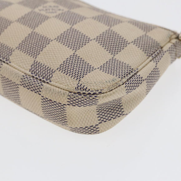 LOUIS VUITTON Damier Azur Mini Pochette Accessoires Pouch N63005 LV Auth 86634
