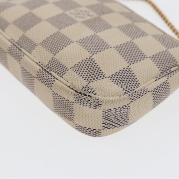 LOUIS VUITTON Damier Azur Mini Pochette Accessoires Pouch N63005 LV Auth 86634