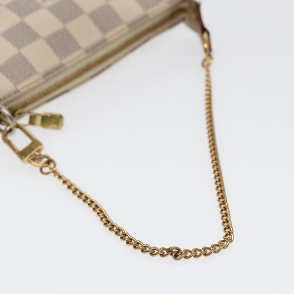 LOUIS VUITTON Damier Azur Mini Pochette Accessoires Pouch N63005 LV Auth 86634