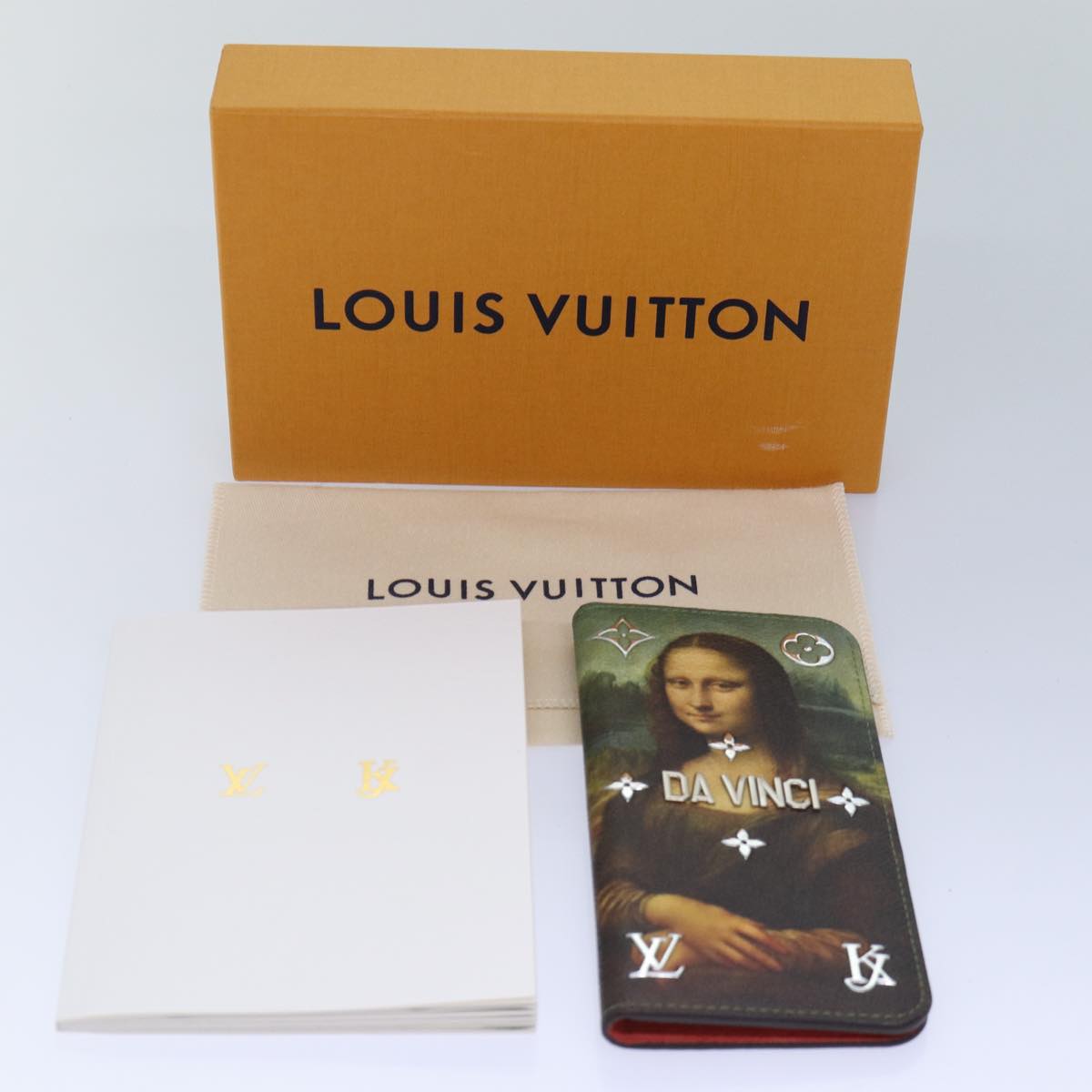 LOUIS VUITTON Da Vinci Masters Collection iphone 7+ M54649 LV Auth 86636